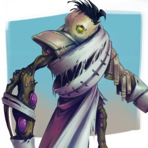 zombie character with destroyed clothes